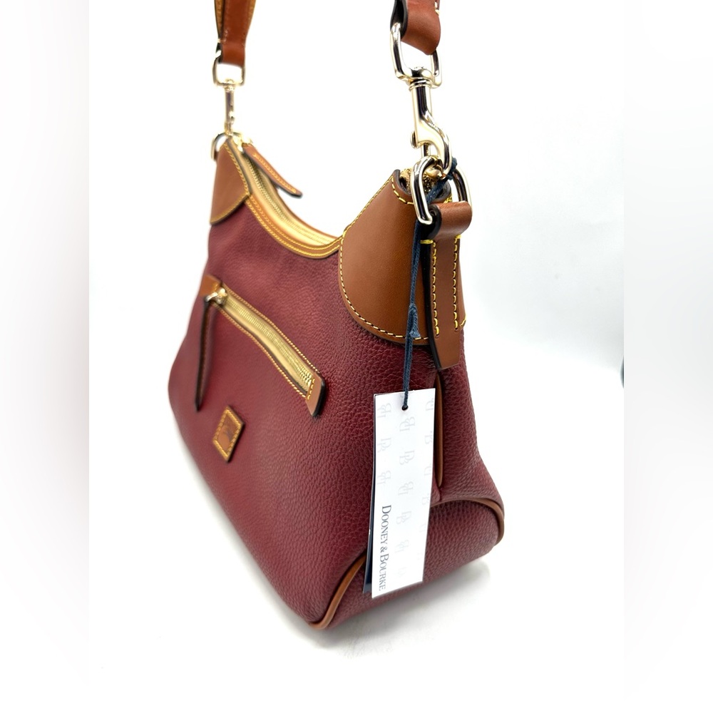Dooney & Bourke Pebble Grain Hobo Wine Pebble Grain Leather View 6